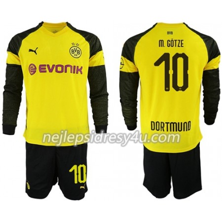 Fotbalový Dres Borussia Dortmund M.Gotze 10 Dětské Domácí 2018/19 Dlouhý Rukáv